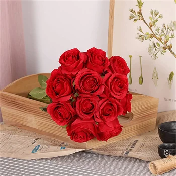 1PCS Umelé Ruže Valentín Návrh Záhradné Dekorácie Falošné Luxusné Kvety Falošné Rastliny DIY Kvet Valentína Darček