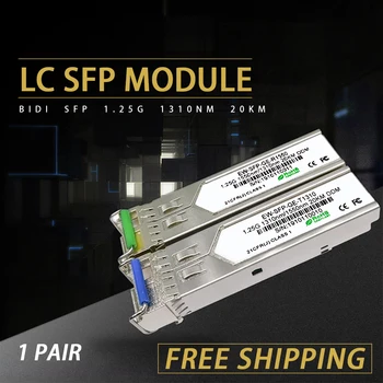 Gigabit SFP Modul LC Konektor 1,25 G Bidi Single Mode Fiber 1310nm/1550nm Optický Vysielač Kompatibilné s aplikáciou Cisco Switch