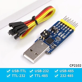 6-v-1 sériový port modul pre multifunkčné USB na UART CP2102 CH340 TTL 485 232 MÔŽE