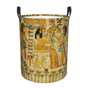 Špinavé Prádlo Kôš Starý Egyptský Papyrus Skladacie Oblečenie Skladovanie Vedierko Toy Kôš Domov Nepremokavé Organizátor