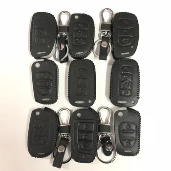Kožené Tlačidlo Prípade príveskom, Kryt keychain Na Hyundai Tucson Creta ix25 ix35 i20 i30 HB20 Elantra Verna Mistra 2015 2016 2017 2018