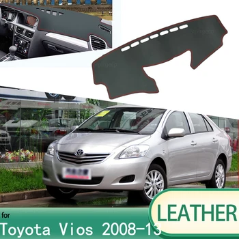 Kožené Dashmat Príslušenstvo, Auto-Styling Panel Pokrýva Pad Slnečník Dash Mat Pre Toyota Vios Yaris Belta Soluna XP90 2008~2013
