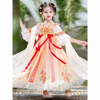 Nové Hanfu dievča šaty 2023 antické šaty super dieťa víla princezná šaty Hanfu