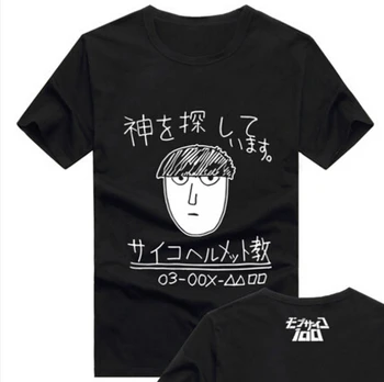 Mobu Saiko Hyaku Mob T-shirt Mob Psycho 100 t-shirt Woemen Letné Krátke rukáv Bavlnené Tričká Topy