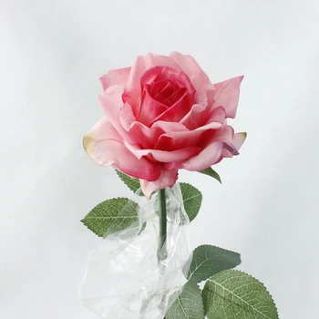 10 CM Skutočný Dotyk Veľké Umelé Ruže Kvet, Pobočka pre Domáce Svadobné Party Stôl Dekorácie Falošné Kvety