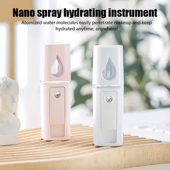 Mini Prenosné Krásy Humidificador Starostlivosti o Pleť Nástroj Nano Sprej Hydratačné Pleťové Parník USB Studenej Sprej Stroj Zvlhčovač