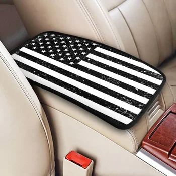 Lakťová Opierka Box Pad Grunge Americkej Vlajky Auto Stredovej Konzoly Ochranný Kryt Mat Spojené Štáty Prúžok Úložný Box Na Príslušenstvo