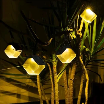 Vonkajšie Nepremokavé Solárne Prívesok Svetlá LED Verandu Klip Dekorácie, Záhradný Rgb Teplé Solárne Lampy Snímanie Pohybu