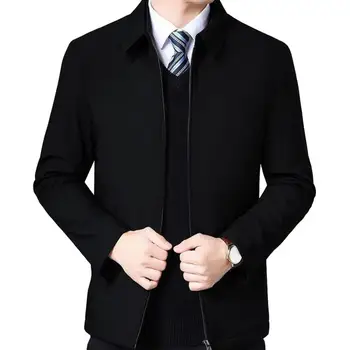 Bunda Kabát pánske Oblek Kabát Obchodné pripravený na Zips Placket Anti-wrinkle Dlhý Rukáv Bunda na Jar Jeseň chaquetas hombre
