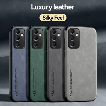 Luxusné Magnetické Kožené puzdro Pre Samsung Galaxy A54 5G A34 5G A24 4G A14 4G A14 5G Kryt Podporu Držiak do Vozidla