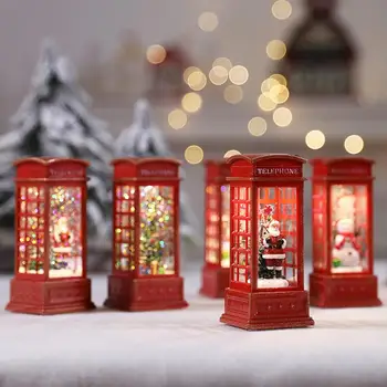 2023 Vianočné Telefónne Búdky Starý Muž Malé Olejové Lampy Dekorácie Nakupovanie Okno Slávnostné Scény, Dekorácie Snehuliak Plameň Lampy Dodávky