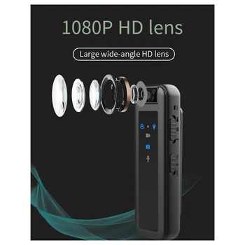 HD 1080P Nočné Videnie Mini DV Kamera Neviditeľné Športové Outdoorové Ľudských Fotoaparát Malé Presadzovania Práva Záznamník Ľahko Nainštalovať