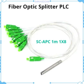 10/20PCS Optický Splitter PLC SC-APC 1m 1X8 FTTH Optická Spojka Singlemode Optický Splitter Oceľovej Rúry Doprava Zadarmo