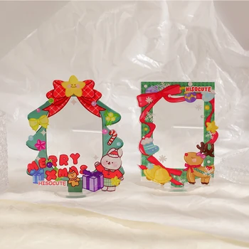 Vianočné Fotorámčekov Kpop Photocard Držiteľ Vianočný Strom Tvar Malá Karta, Zobrazí Cartoon Idol Card Platforma