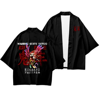 Muži Retro Yukata Ázijskej Módy Harajuku Yukata Bunda Japonské Tradičné Oblečenie Čiernej Tlače Kimono Oblek Nohavice