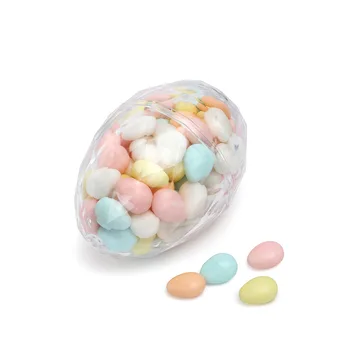 12Pcs Oválne Plastové Candy Box Priehľadný Snack Kontajner Svadobné Party Baby Sprcha Dodávky