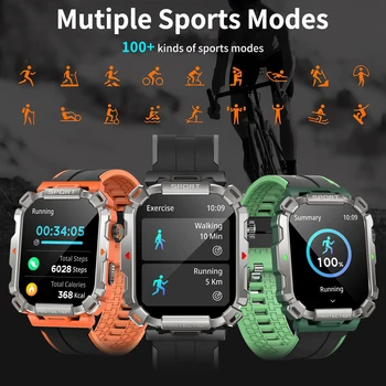 Outdoorové Športy Vojenské Smart Hodinky Mužov Bluetooth Hovor Fitness Náramok Krvného Tlaku, Srdcovej Smartwatch