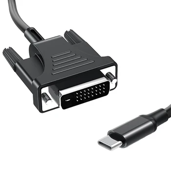 USB C-DVI kábel Kábel Adaptéra USB 3.1 Typu C na Male DVI 4K Kompatibilný pre Macbook Air 3.1 do Adaptéra DVI Kábel (1.86 M)