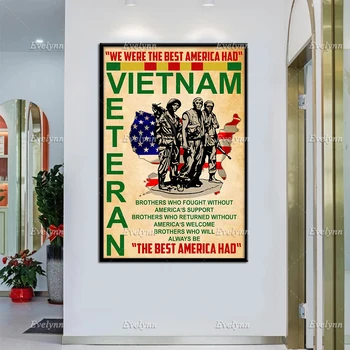 Veterán z otcovej Deň Vietnam Veterán Plagátu Sme Boli Najlepšie Amerike Mal Plagát na Stenu Umenie Výtlačkov Domova Plátno Jedinečný Dar