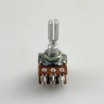 2 KS/VEĽA 16 Typ DIP-6 Dual Potenciometer B50K Zosilňovač Zvuku Box Volume Potenciometer S Polohy Centrum