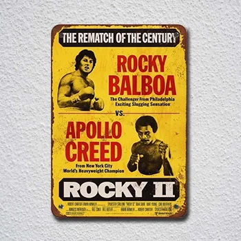 1979 Rocky Balboa Vs. Apollo Creed Vintage Vzhľad, Cínu Znamení Kovu Znamení Kovu Plagát Kovové Dekor Wall Prihláste Stenu Decor Plagáty