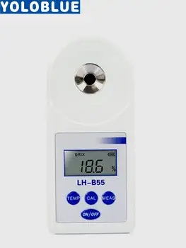 LH-B55 Brix meter na Meranie cukru merač koncentrácie refraktometer digitálne Prenosné elektronické refraktometer