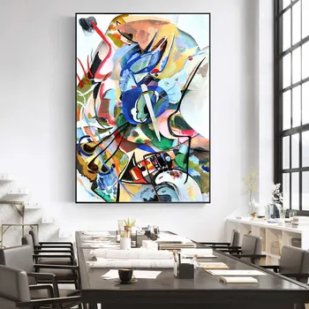 Wassily Kandinsky Abstraktné Plátno Umenie Obrazy Plagáty A Vytlačí Slávne Umelecké Diela Reprodukcie Obrazov Na Stenu Domáce Dekorácie