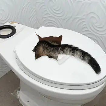 Mačka Nálepky Dekoratívne Samolepiace pre Wc Cisterna Obývacia Izba
