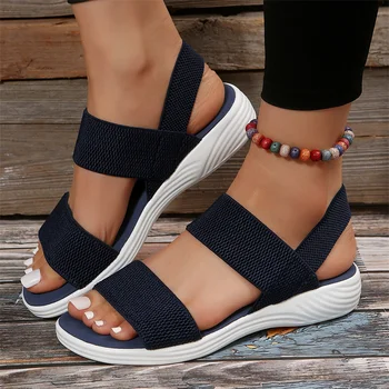 Ženy Letné Sandále Plus Veľkosť 36-43 Ľahké Dámske Topánky Na Platforme Bežné Mujer Foorwear Pláže Topánky Dámy Típat Prst Pohodlie