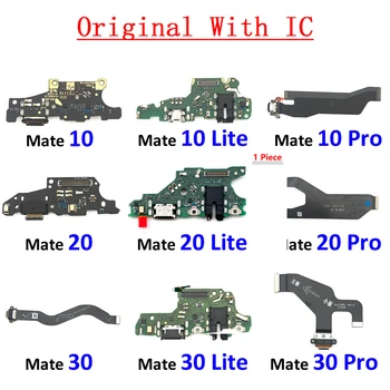 5 ks Testované, Originálne Napájací USB Nabíjací Dok Port Konektor Rada Flex Kábel S IC Pre Huawei Mate 9 10 20 30 Lite Pro