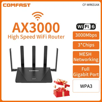 WiFi 6 Router AX3000 Bezdrôtový Oka Router 802.11 ax MU-MIMO FEM Gigabit WIFI6 3000Mbps Wifi range extender s 5*5dBi antény