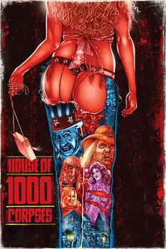 DOM 1000 MŔTVOLY Movie Print Umelecké Plátno Plagát Na Obývacia Izba Výzdoba Domov Stenu Obrázok