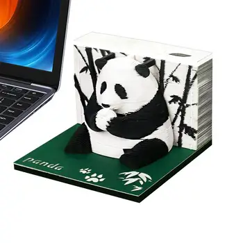 3D Memo Pad 3D Panda Poznámok Memo Pad Dekoratívne Tear-Away DIY Vianočný Papier Rezbárske Umenie Ploche Dekorácie Darček Pre
