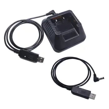 USB Nabíjací Kábel, USB Kábel s Svetelný Indikátor Prenosné Náhradný Kábel Napájací Adaptér USB Kábel pre UV5R UV82 obojsmerná Rádiová