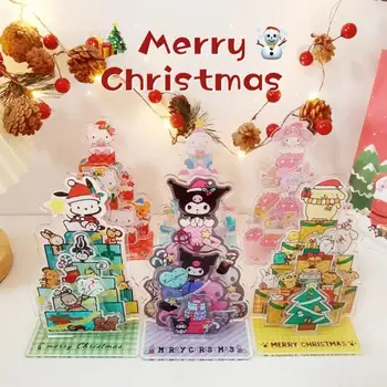 Sanrio Kawaii Anime Moje Melódie Stojí Ornament Cinnamoroll Hello Kitty Študent Zdobia Vianočné Hračky Krásne Dievčatá Dary