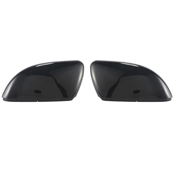 Vľavo+Vpravo Lesklý Čierny Krídlo Dverí, Spätné Zrkadlo Pokrytie Pre Touran Golf Mk6