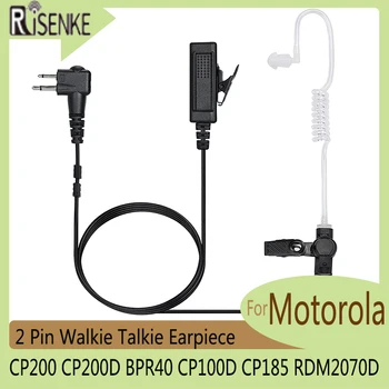 RISENKE-obojsmerné Rádiové Headset, Walkie Talkie, Kompatibilné s Motorola CP200, CP200D, BPR40, CP100D, CP185, RDM2070D, 2 Pin