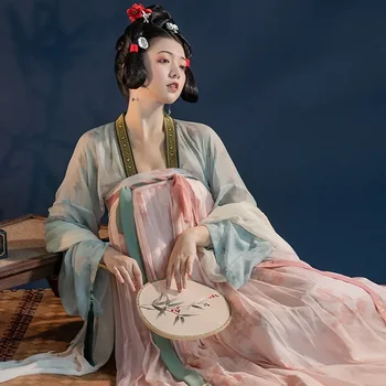 Ružová Tang Princess Šaty Hanfu Lady Čínskych Autentické Víla Jar Plná Sada Super Víla Tlač Elegantný Kostým