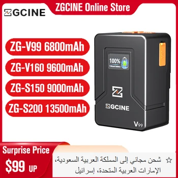 ZGCINE ZG-V99 V160 S200 V Mount Batéria V-Lock Lítiová Batéria Typ-C, USB Micro Vrecku Batérií pre Fotoaparáty, Mobilný Telefón, notebook