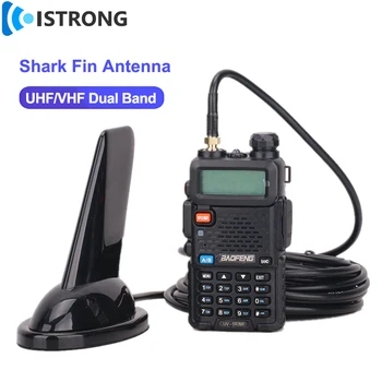 Baofeng UHF/VHF Dual Band Shark Fin Anténu Auta Walkie Talkie Prenosné Rádio Anténa SMA-Samica pre BF-888S UV-5R/9R Kábel RG58