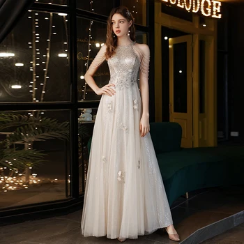 Elegantné Šaty Dlhé Luxusné Večerné Šaty Ženy Sexy Šaty Svadobné Rúcho Formálnej Strany Vhodný Žiadosť Prom Príležitosti 2023 Žien