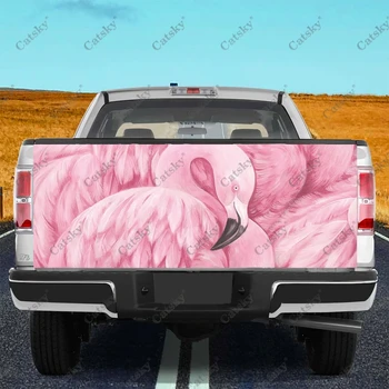 Ružové Plameniaky Zvierat Auto Chvost batožinového priestoru Chrániť Vinly Zábal Nálepky Odtlačkový Auto Kapota Dekorácie Kryt Motora pre SUV Off-road Pickup