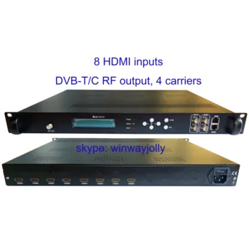 1080P 12 HDMI DVB-T encoder modulátor Digitálna TV Headend DVB-T RF Modulátor DWDM-4782I-8/12, 4 transpondér
