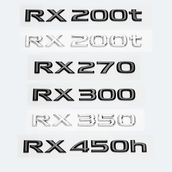 3D Chróm Lesklý Čierny ABS RX200t RX270 RX300 RX350 RX450h RX450hL HYBRID Znak pre LEXUS Kufri batožinového priestoru Zadné Logo Nálepky