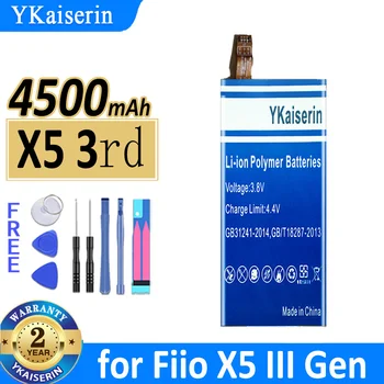 4500mAh YKaiserin Batérie X5 3. pre Fiio X5, III, Gen 3 Gen3 Hráč Bateria