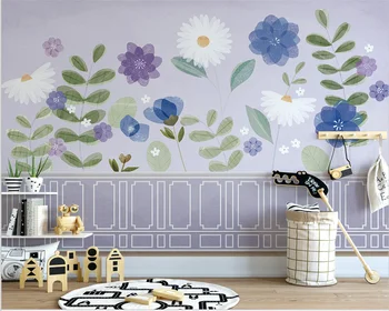 beibehang Prispôsobený nové, moderné, svieže a krásne prírodné scenérie kvetu rastlín detskej izbe tapety pozadia papier peint