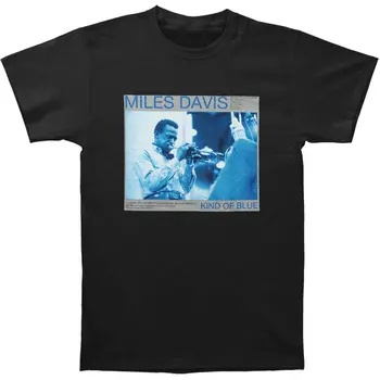 Pánske Miles Davis Druh Modré tričko Medium Black