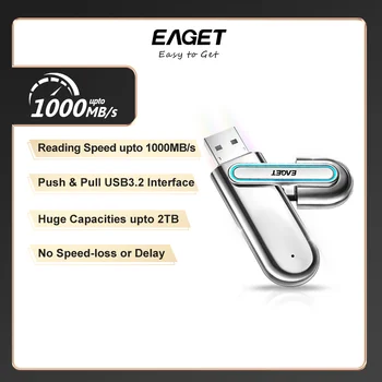 EAGET 1000MB/s ssd Pero Jednotky USB3.2 Gen 2 3S Technológie USB kl ' úč 1T 2T SSD Flash Stick pre PC, Smartphone PC