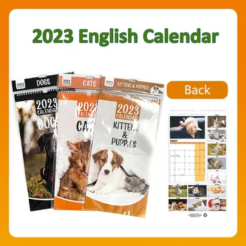 Roztomilé Mačka, Pes Vzor 2023 Nástenný Kalendár Denne Týždenne Mesačne Plán Planner Program Do Zoznamu Visí Kalendár Home Office Dec.