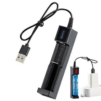 Univerzálny 1 Slot USB Nabíjačka Adaptér LED Smart pre Nabíjanie Nabíjateľných Batérií Li-ion 18650